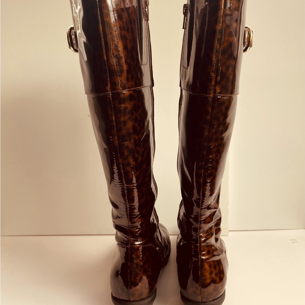 Cole Haan Brown Leopard Print Winter Boots - Picture 5 of 9